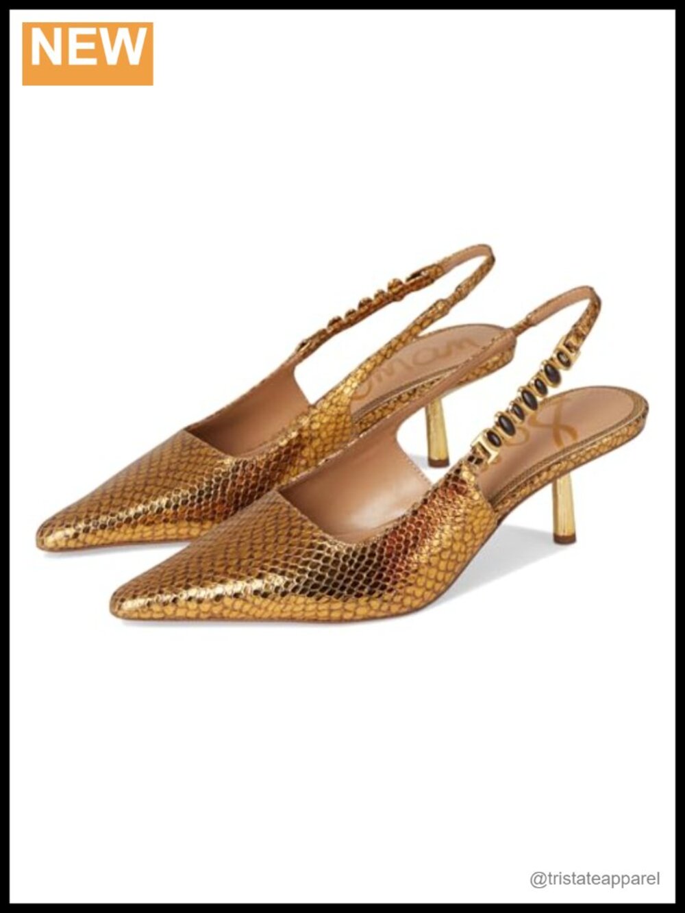 Sam Edelman Women's Baker Sling Pumps Heels Pointed Toe Slip-On 2.25"